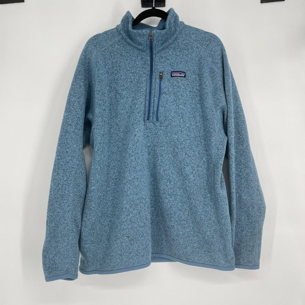 Patagonia Light Blue Quarter-Zip Fleece Pullover